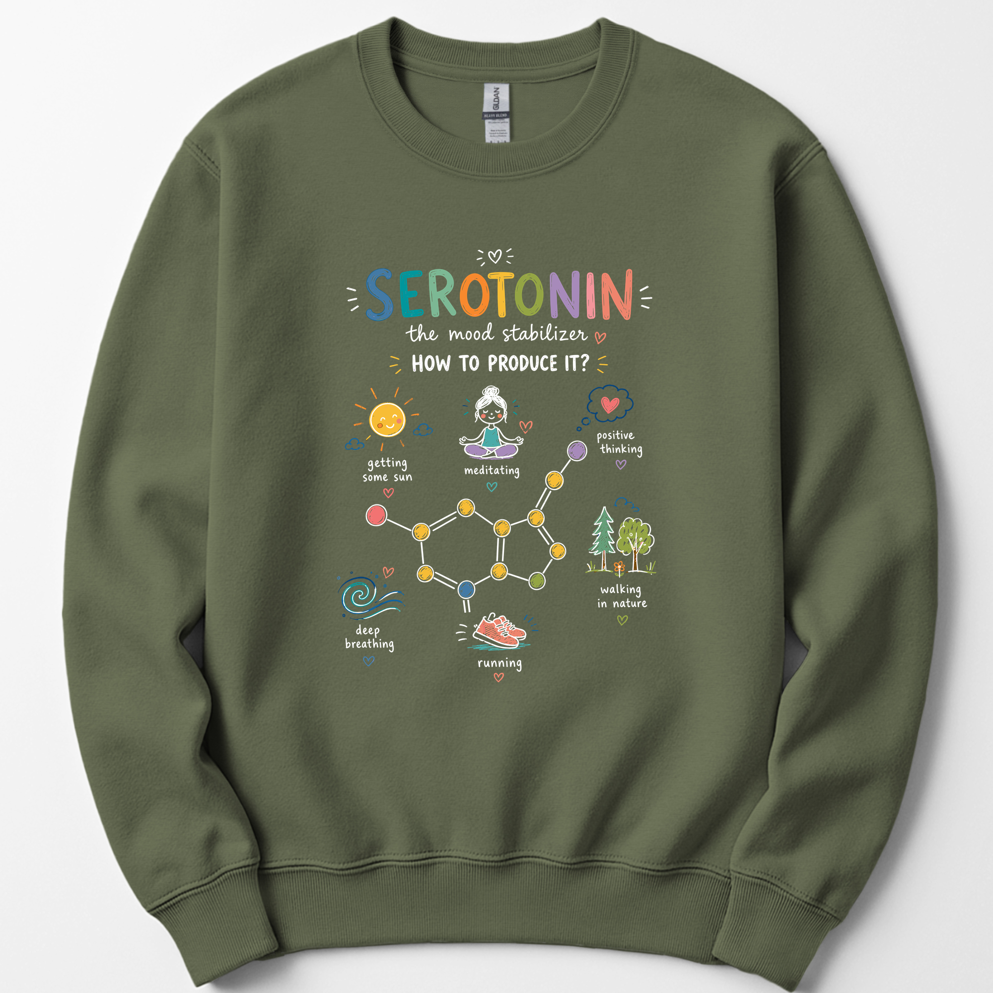 Serotonin sweatshirt — Military Green