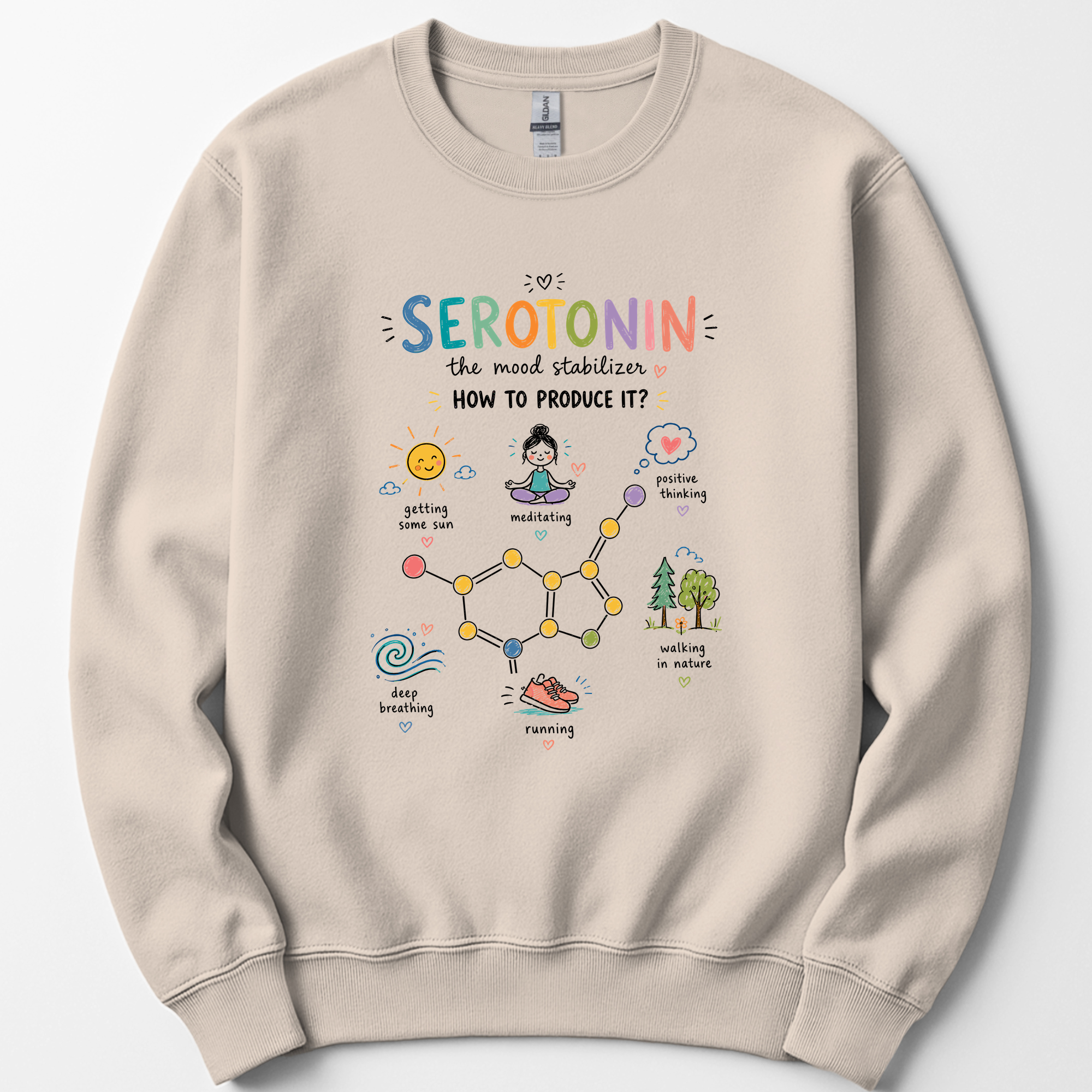Serotonin sweatshirt — Sand