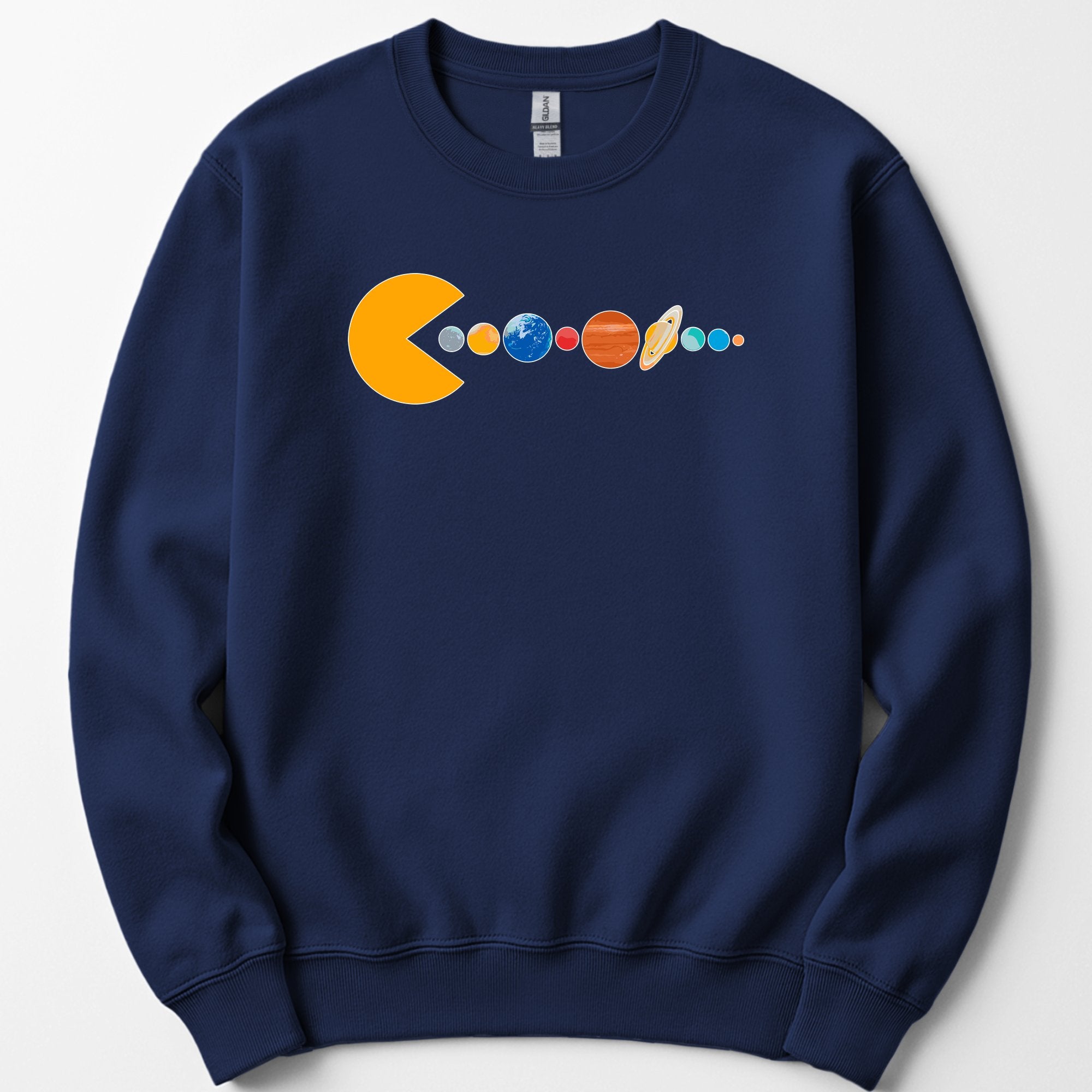 Solar System Pac Man sweatshirt — Navy