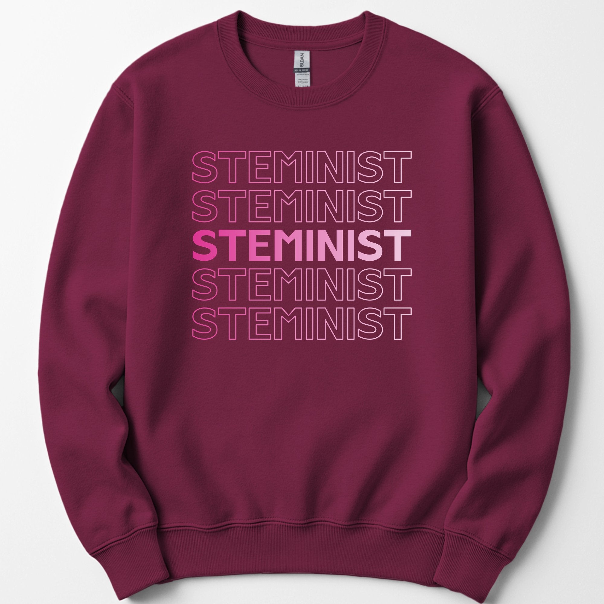 STEMINIST sweatshirt — Maroon