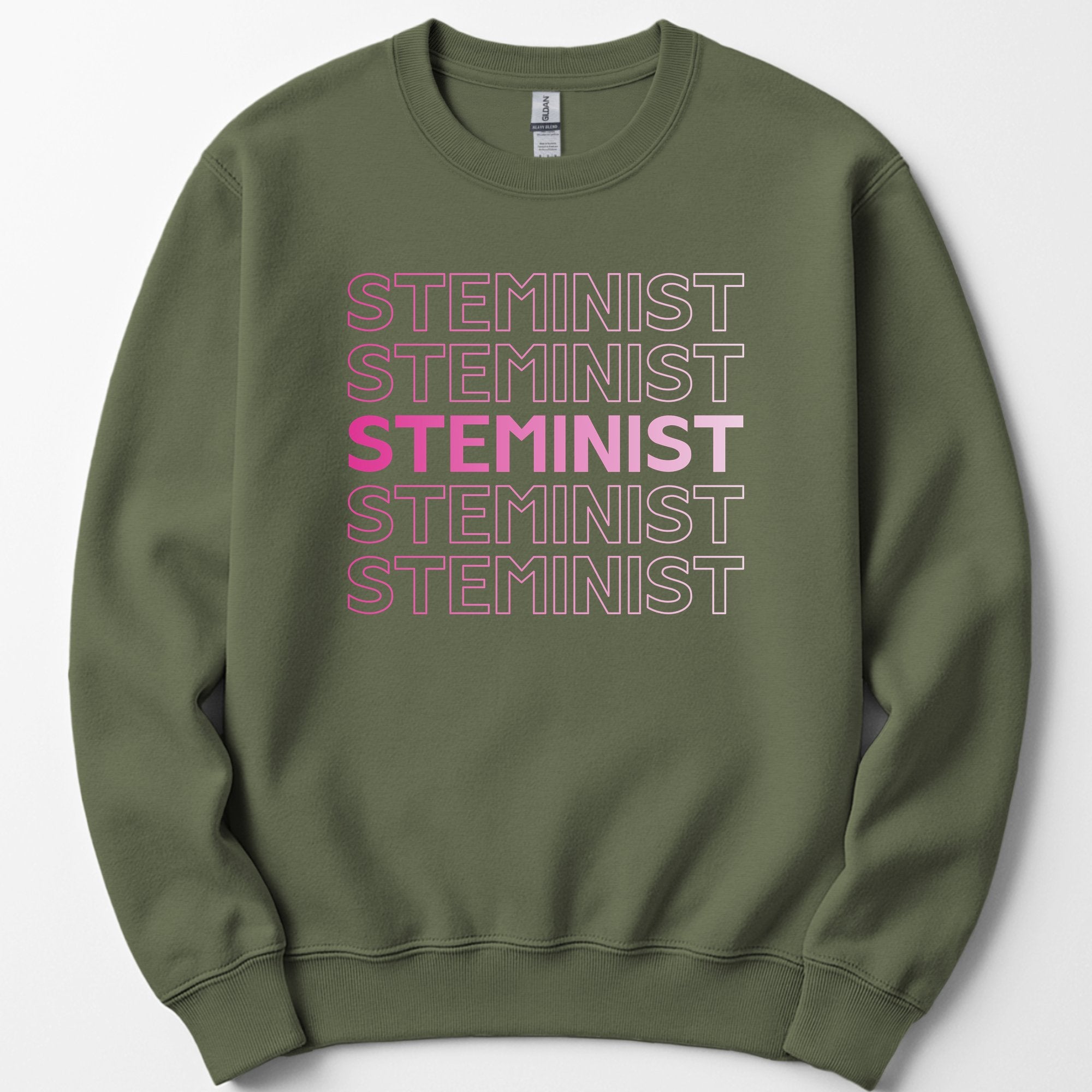 STEMINIST sweatshirt — Military Green