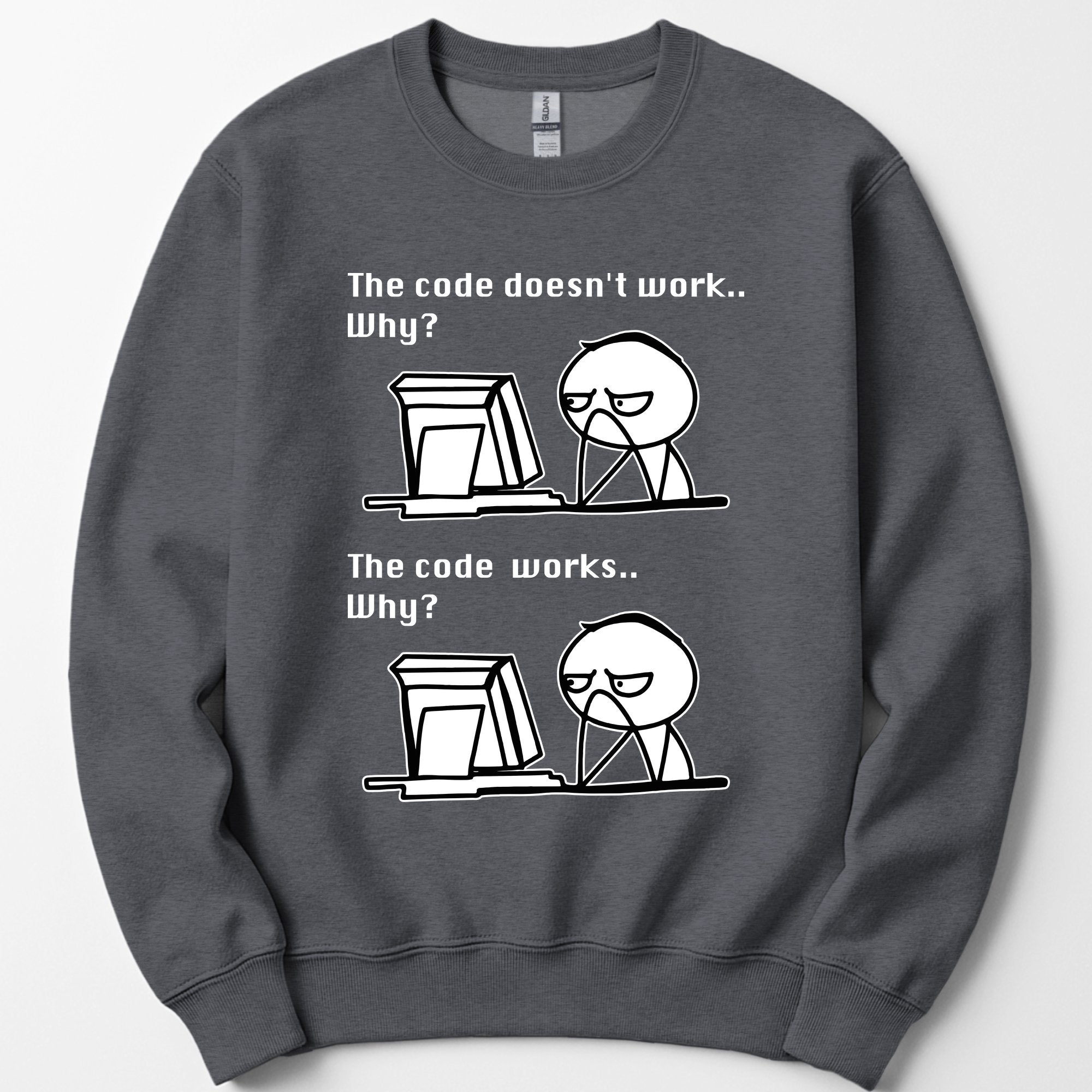 The Code Works sweatshirt — Dark Heather