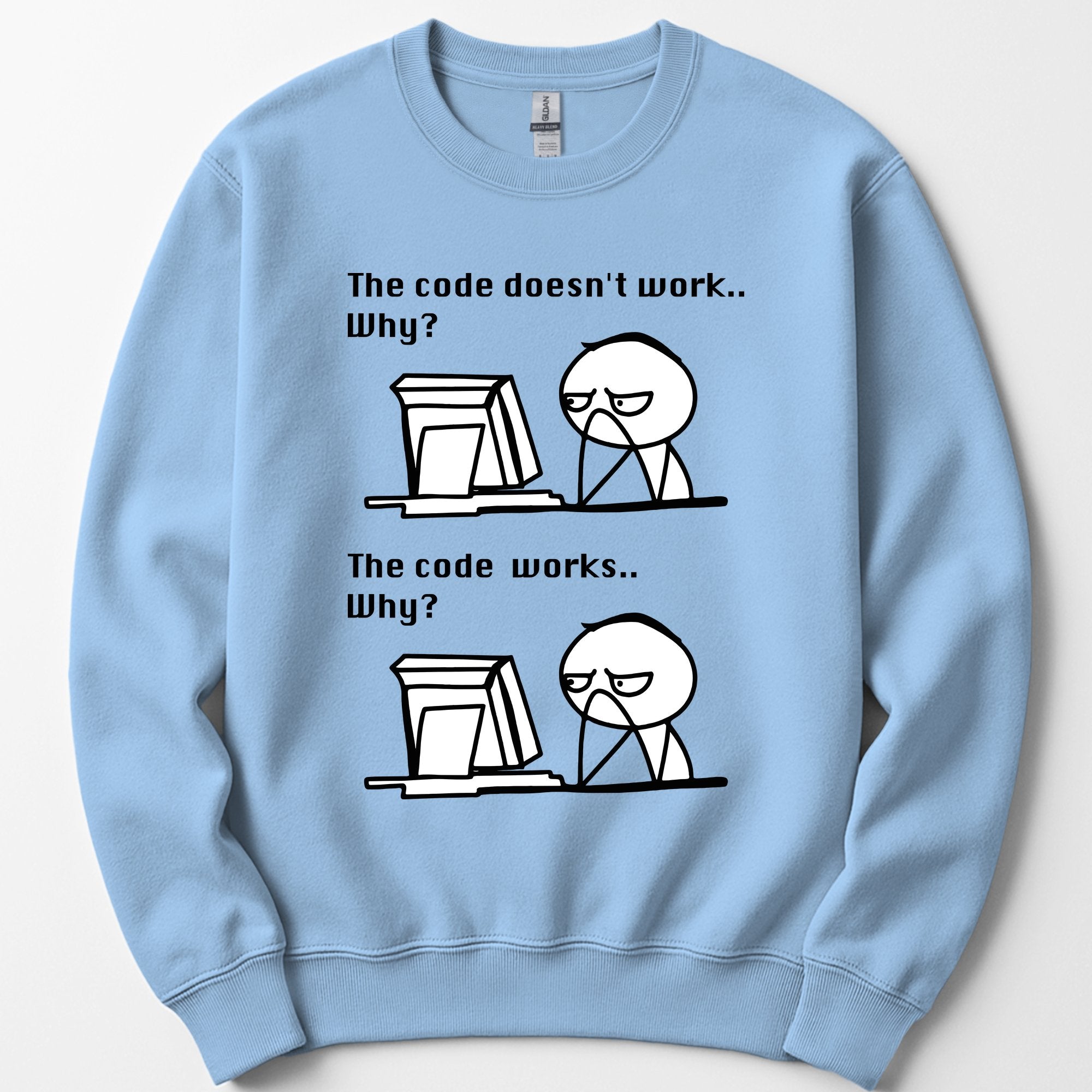 The Code Works sweatshirt — Light Blue