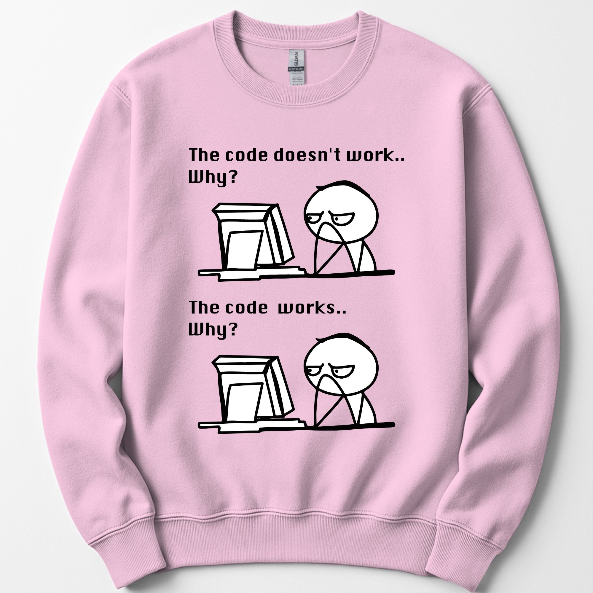 The Code Works sweatshirt — Light Pink