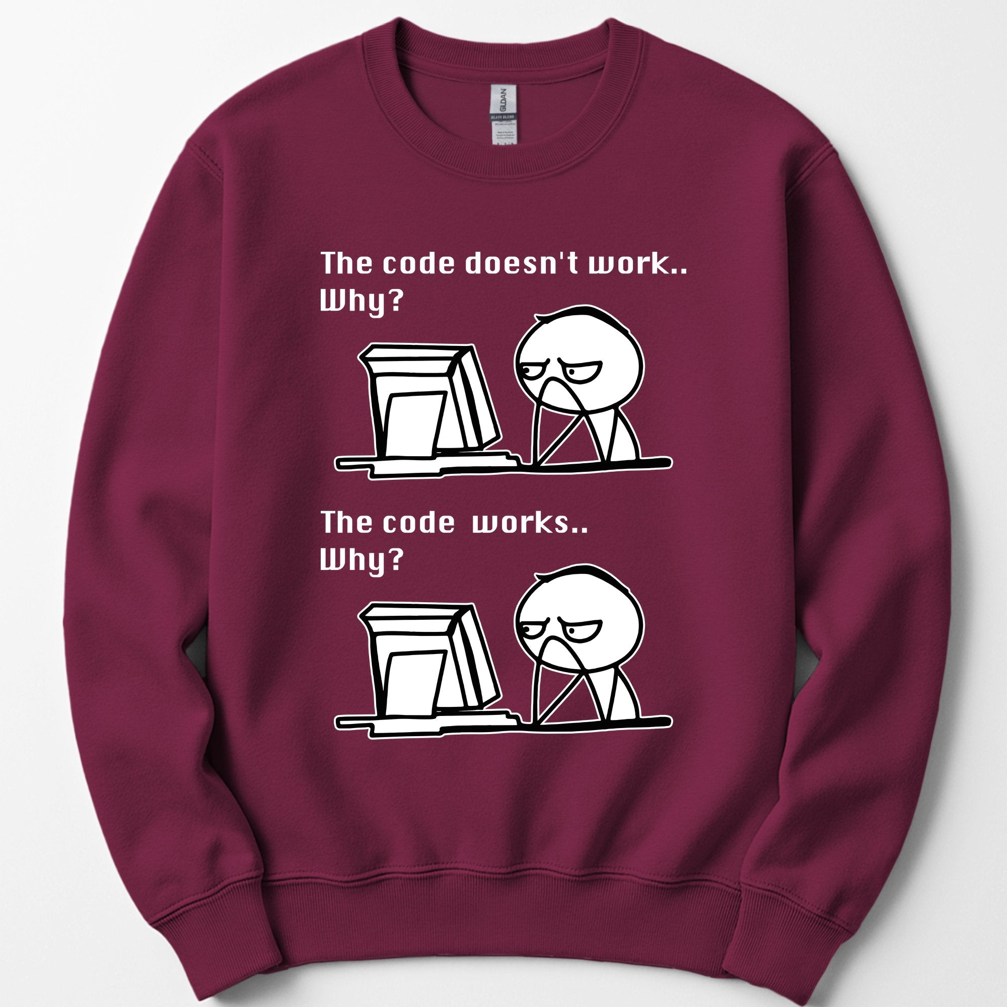 The Code Works sweatshirt — Maroon
