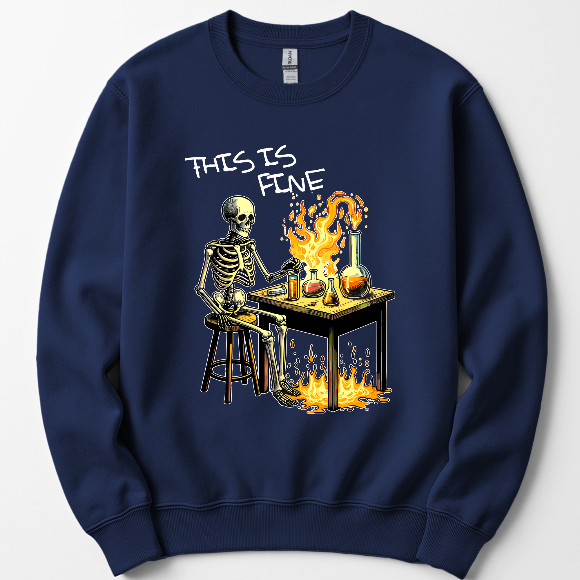 This Is Fine sweatshirt — Navy