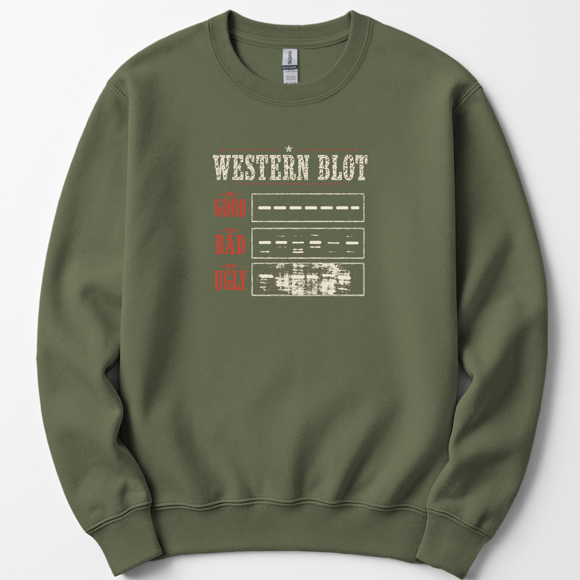 Western Blot sweatshirt — Military Green