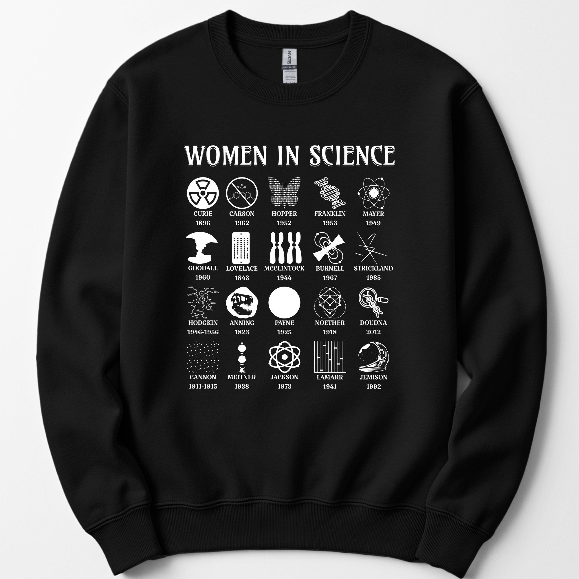 Women Science Pioneers sweatshirt — Black