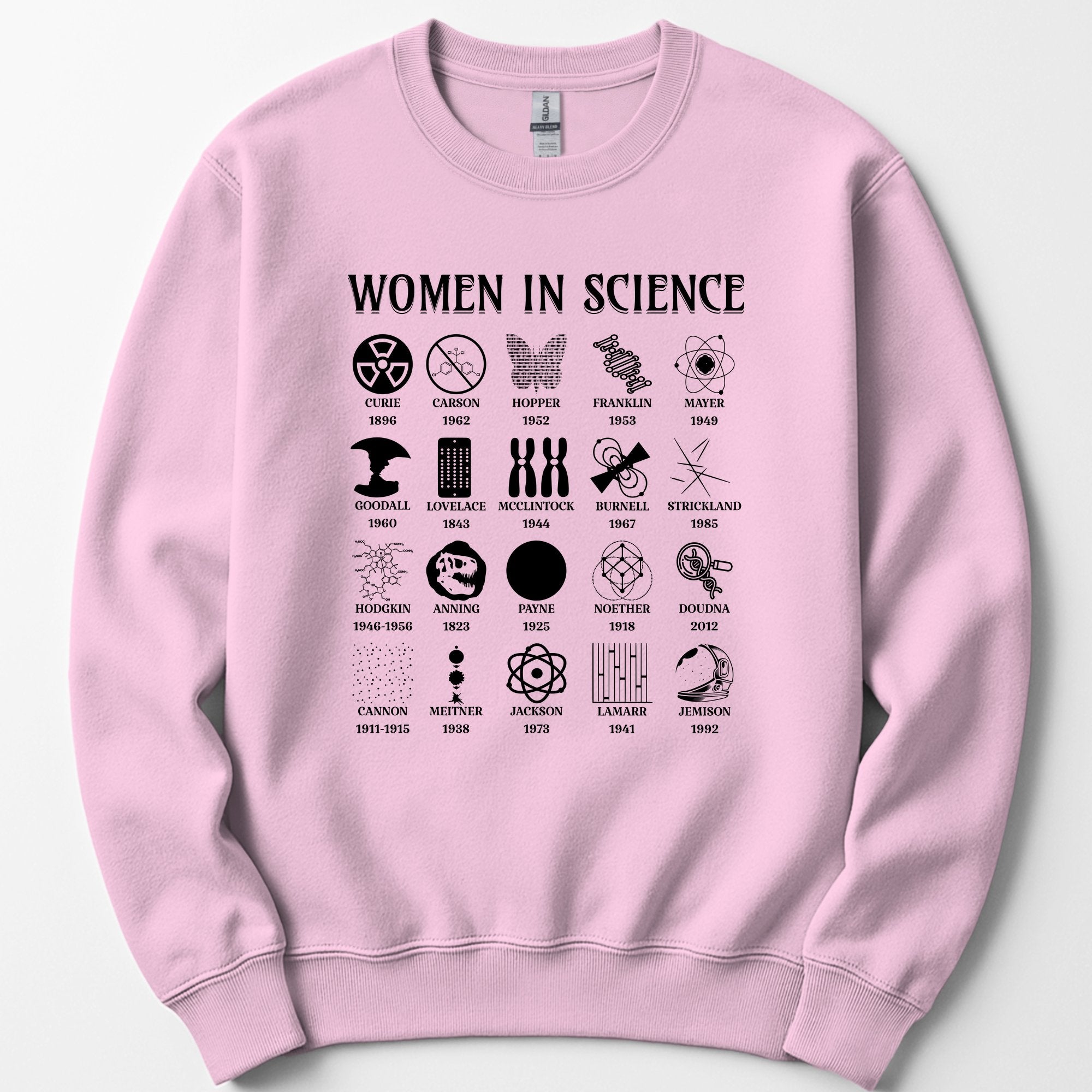 Women Science Pioneers sweatshirt — Light Pink
