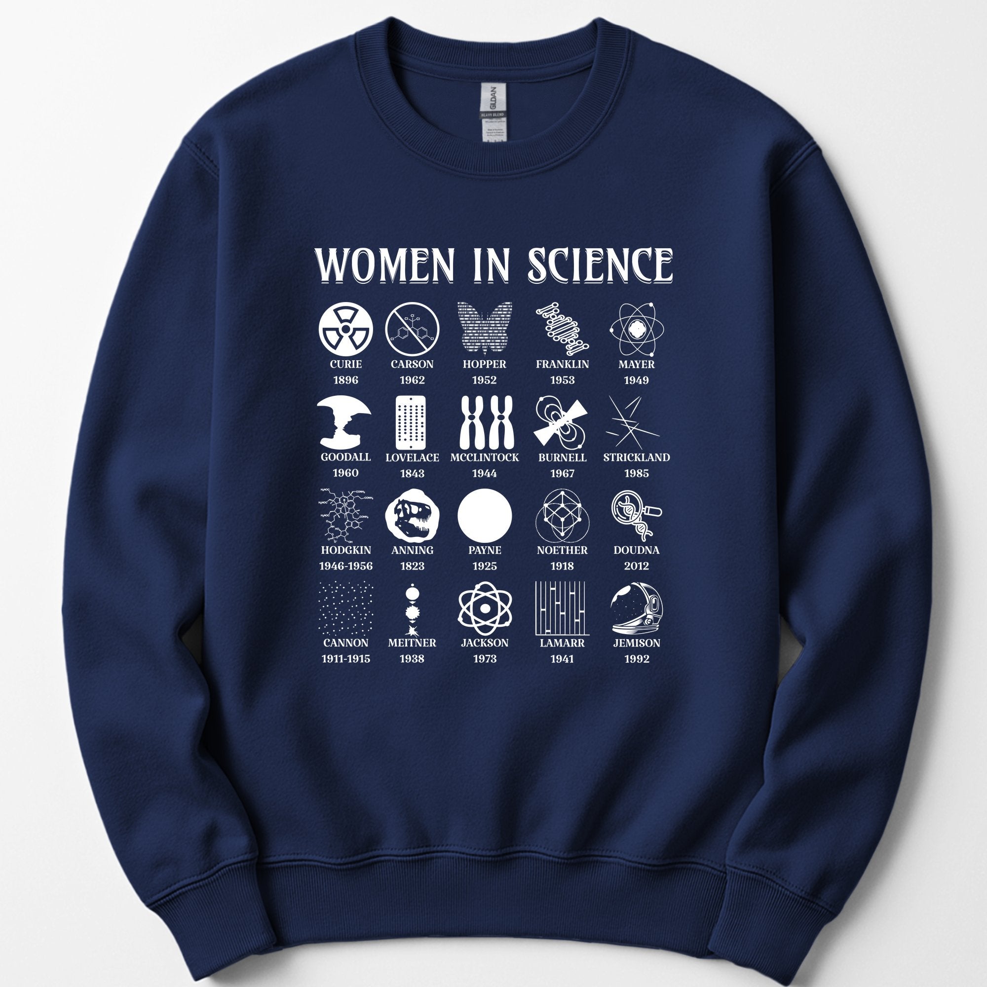 Women Science Pioneers sweatshirt — Navy