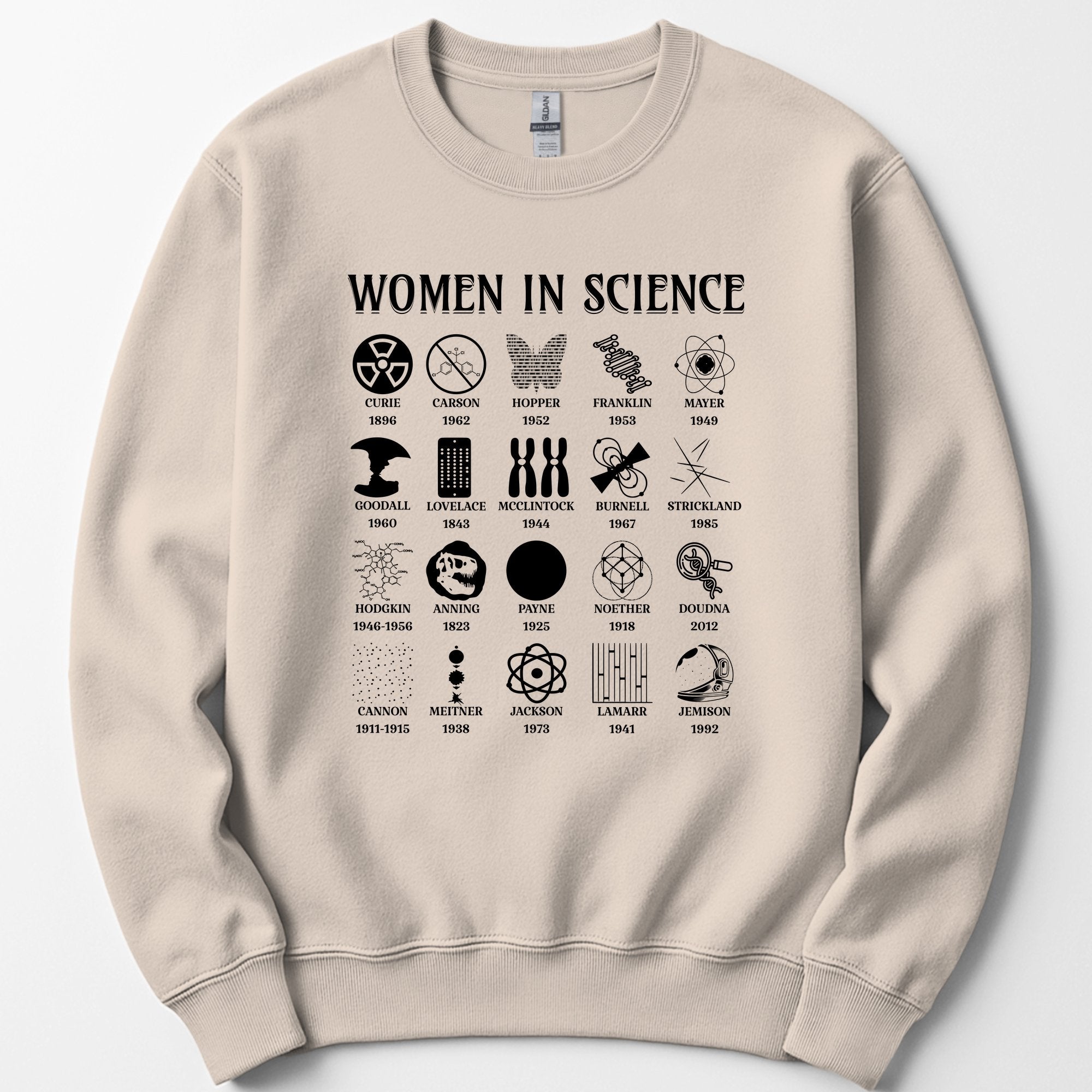Women Science Pioneers sweatshirt — Sand