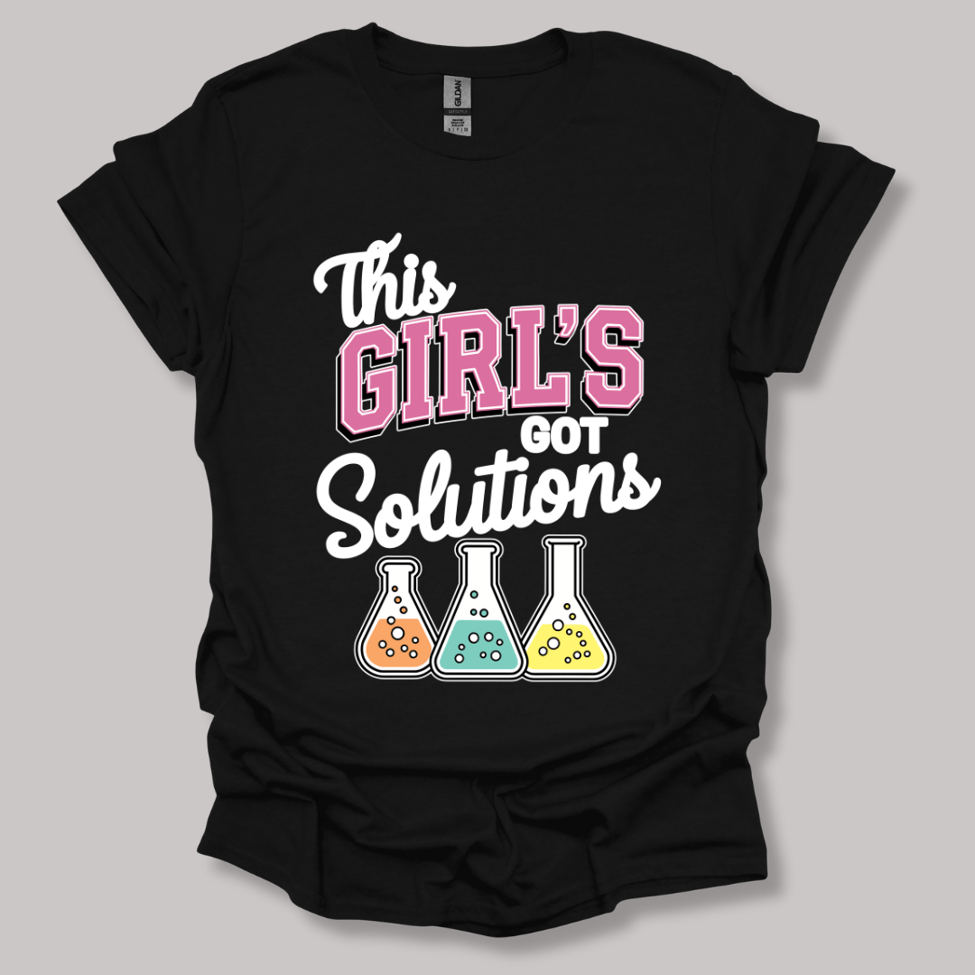 This Girl's Got Solutions T-shirt Black / S