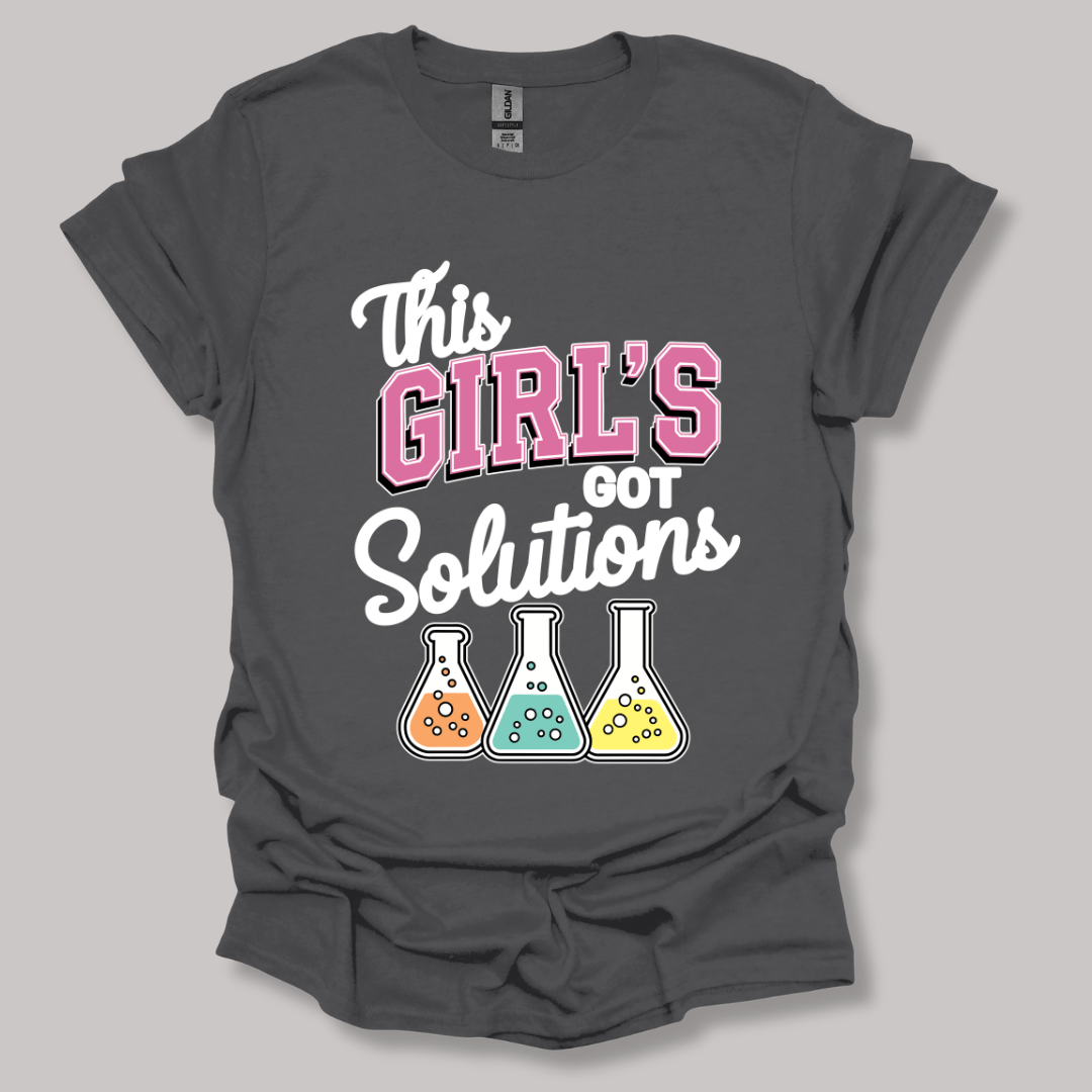 This Girl's Got Solutions T-shirt Charcoal / S