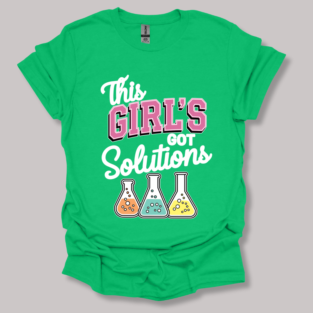 This Girl's Got Solutions T-shirt Irish Green / S