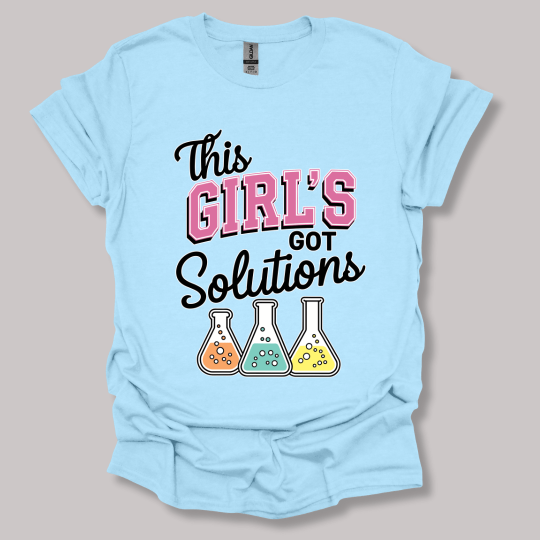 This Girl's Got Solutions T-shirt Light Blue / S