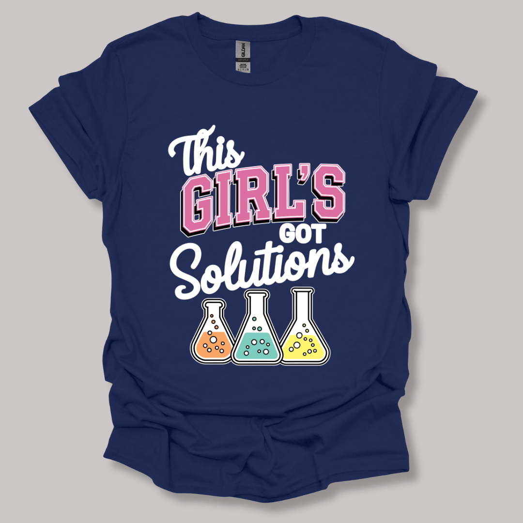This Girl's Got Solutions T-shirt Navy / S