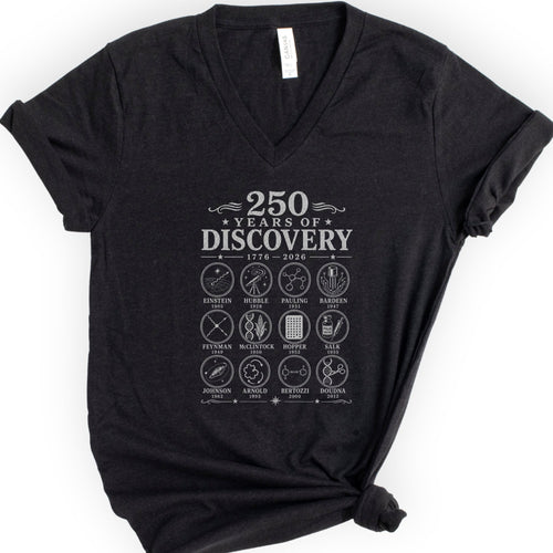 250 Years Of Discovery v-neck t-shirt — Black