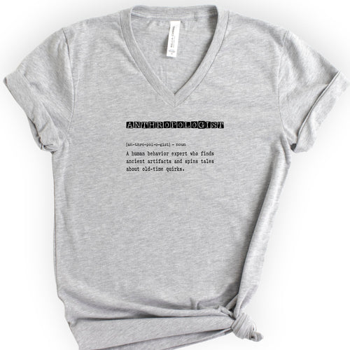 Anthropologist Definition v-neck t-shirt — Athletic Heather