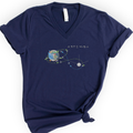 Artemis II Mission v-neck t-shirt — Navy