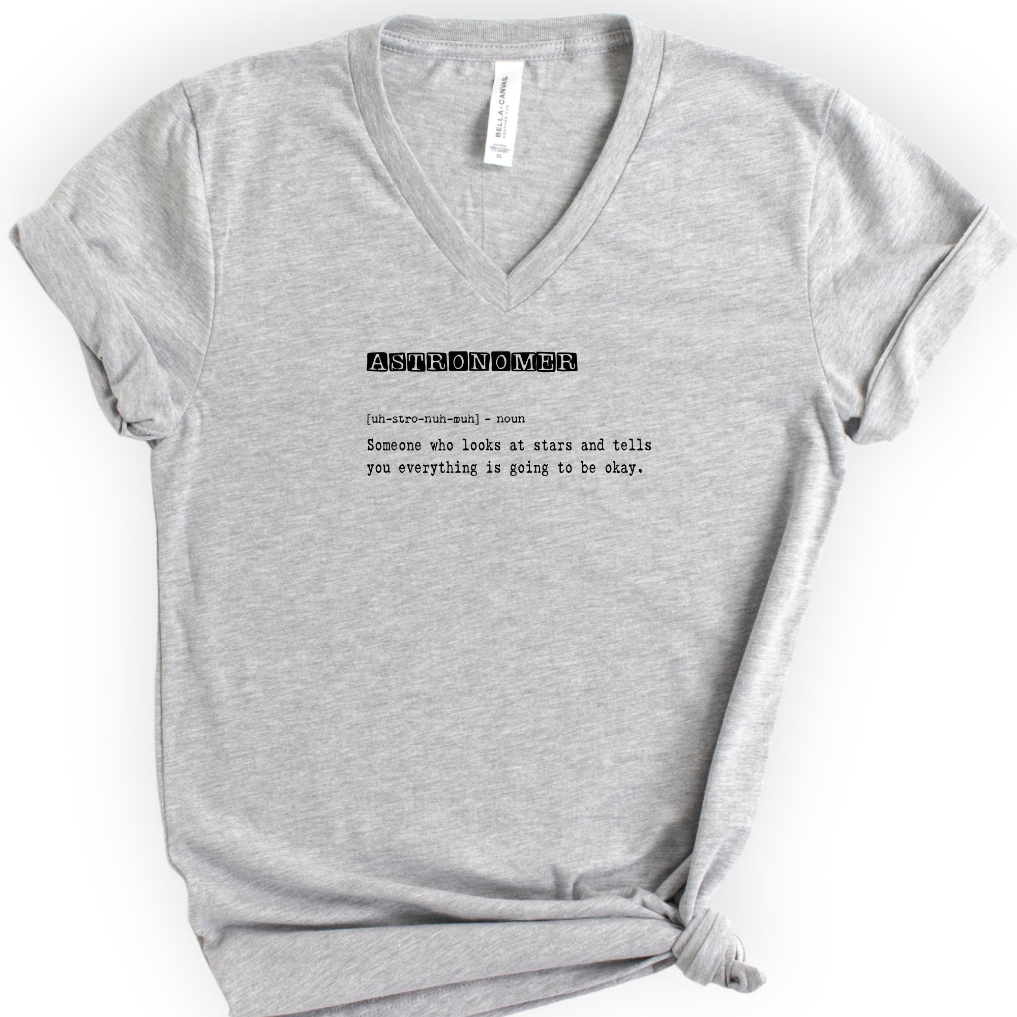 Astronomer Definition v-neck t-shirt — Athletic Heather