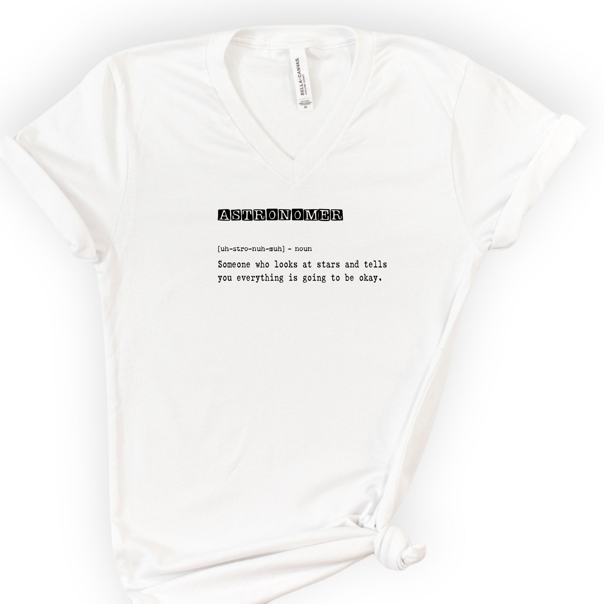 Astronomer Definition v-neck t-shirt — White