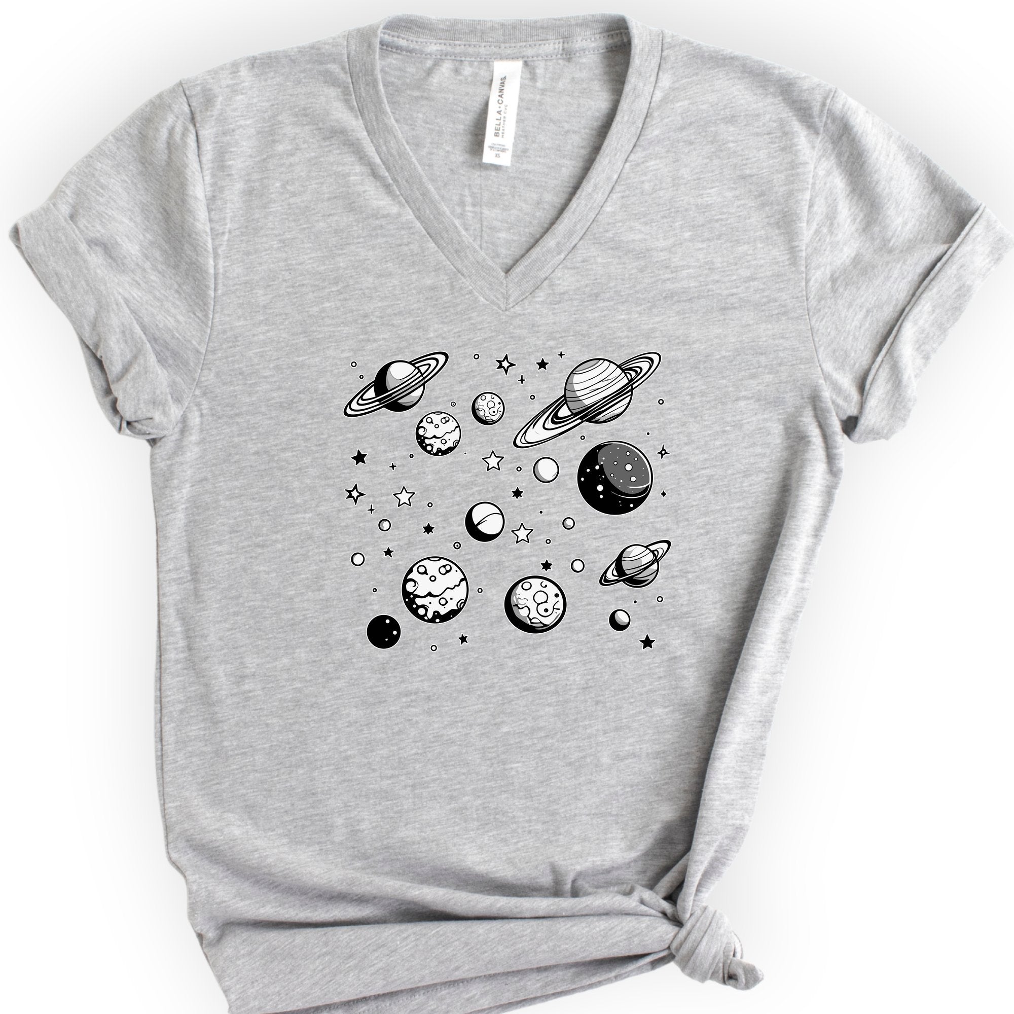 Astronomy v-neck t-shirt — Athletic Heather