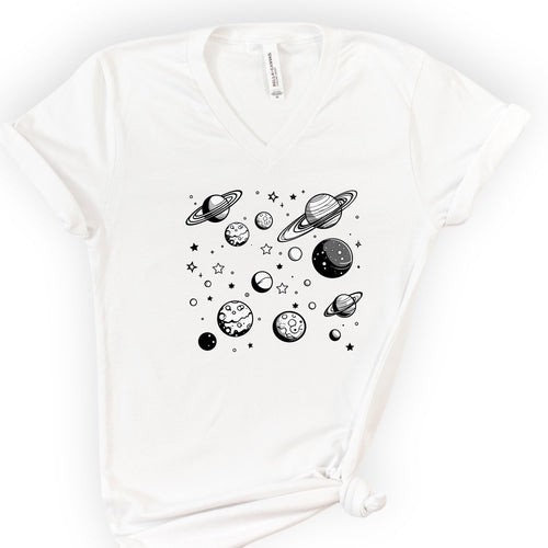 Astronomy v-neck t-shirt — White