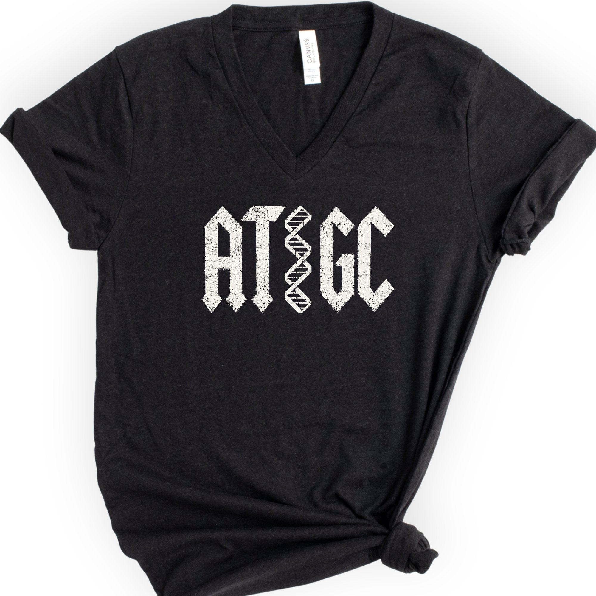 ATGC Molecular Biology v-neck t-shirt — Black