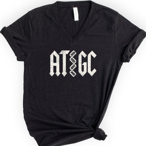 ATGC Molecular Biology v-neck t-shirt — Black