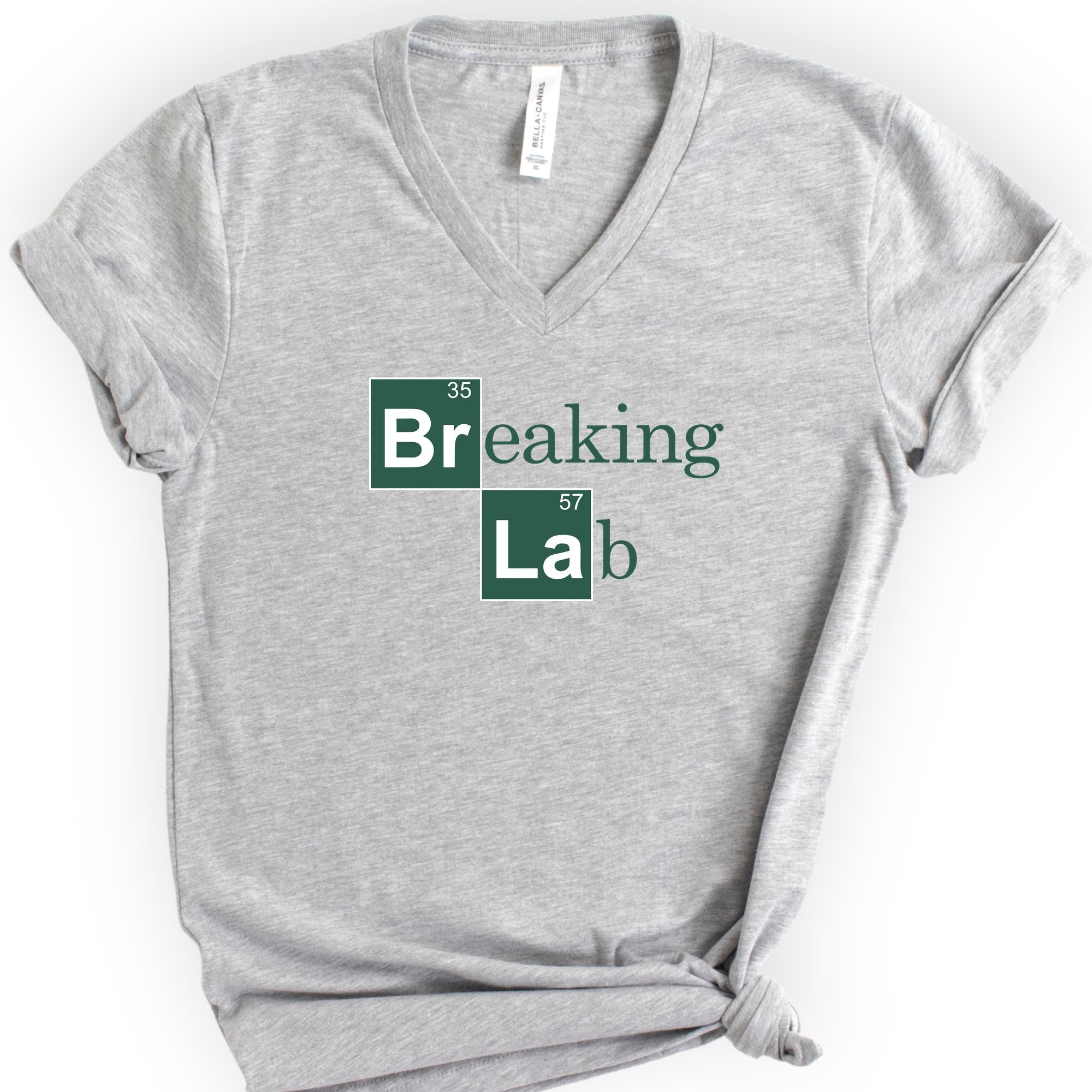 Breaking Lab v-neck t-shirt — Athletic Heather