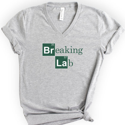 Breaking Lab v-neck t-shirt — Athletic Heather