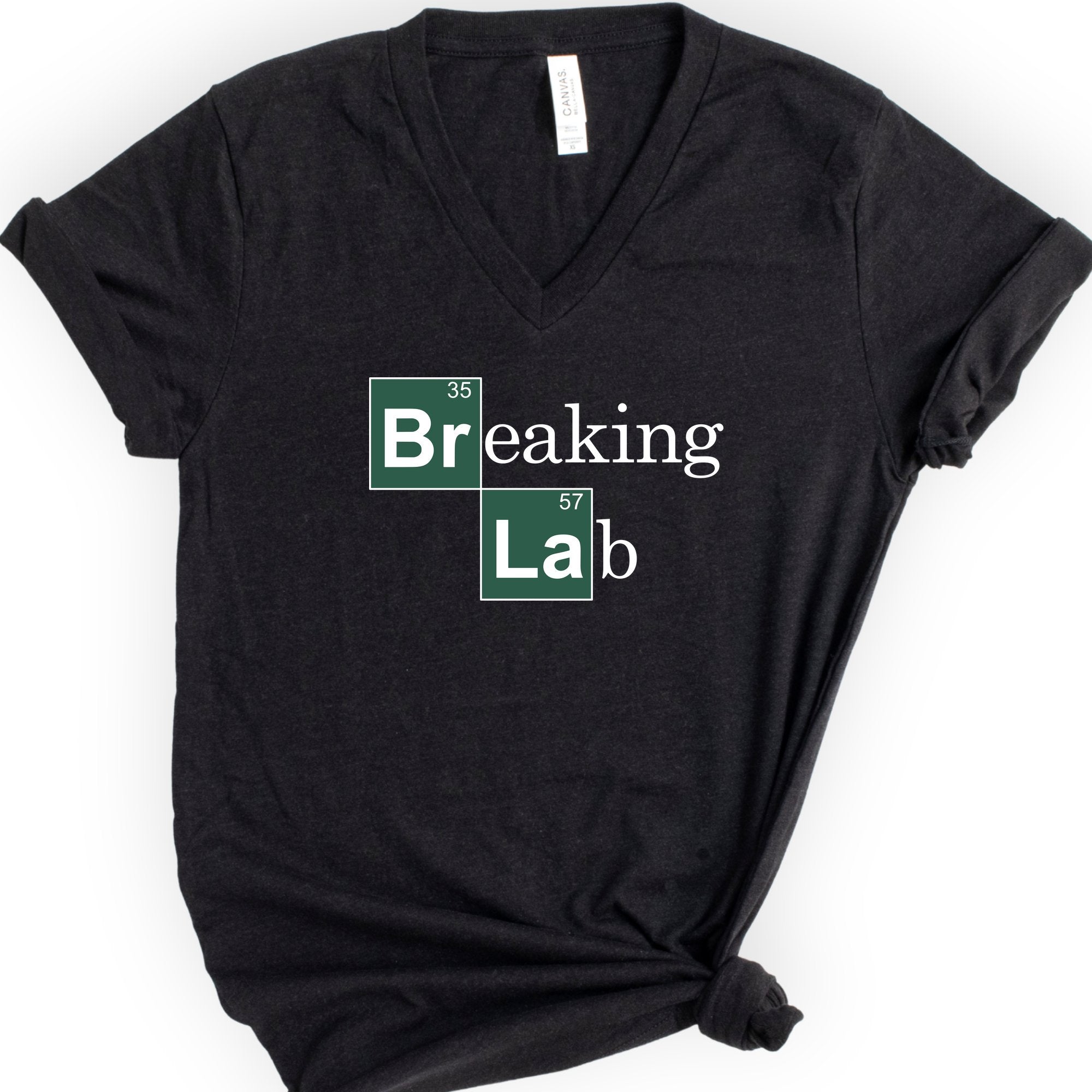 Breaking Lab v-neck t-shirt — Black