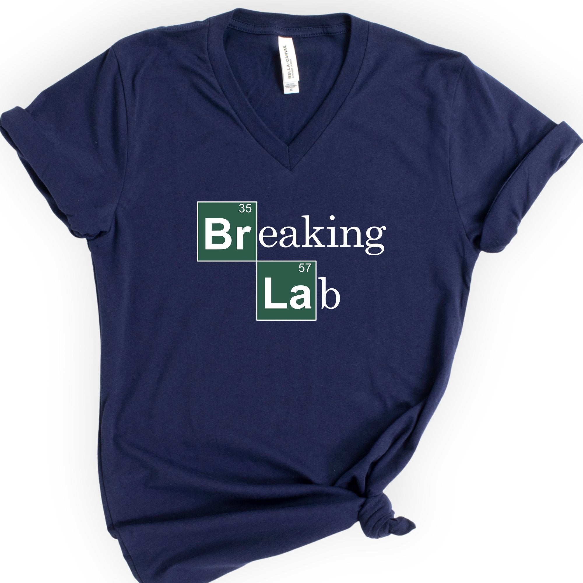 Breaking Lab v-neck t-shirt — Navy