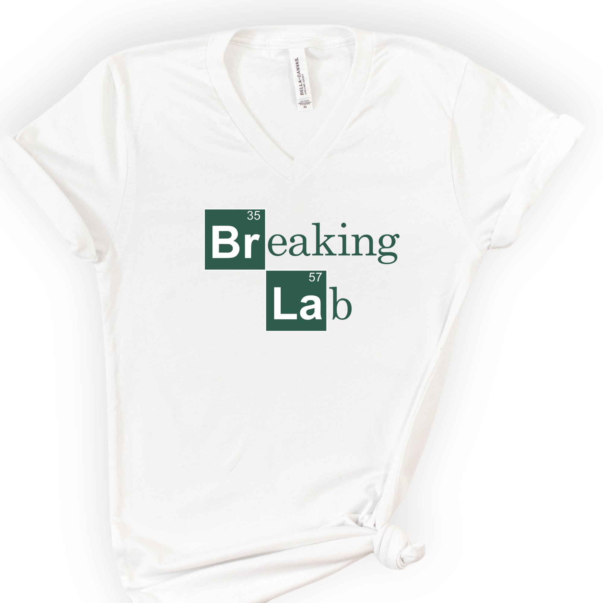 Breaking Lab v-neck t-shirt — White