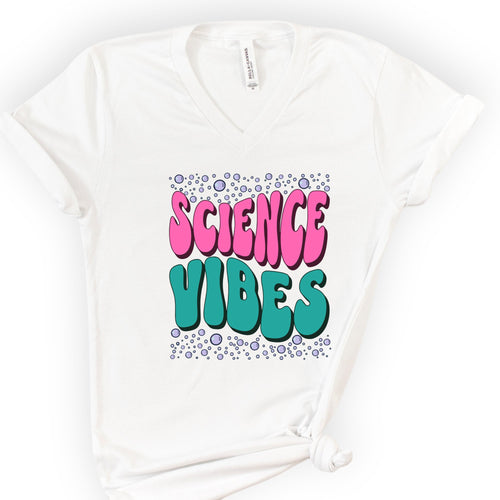 Bubble Science v-neck t-shirt — White