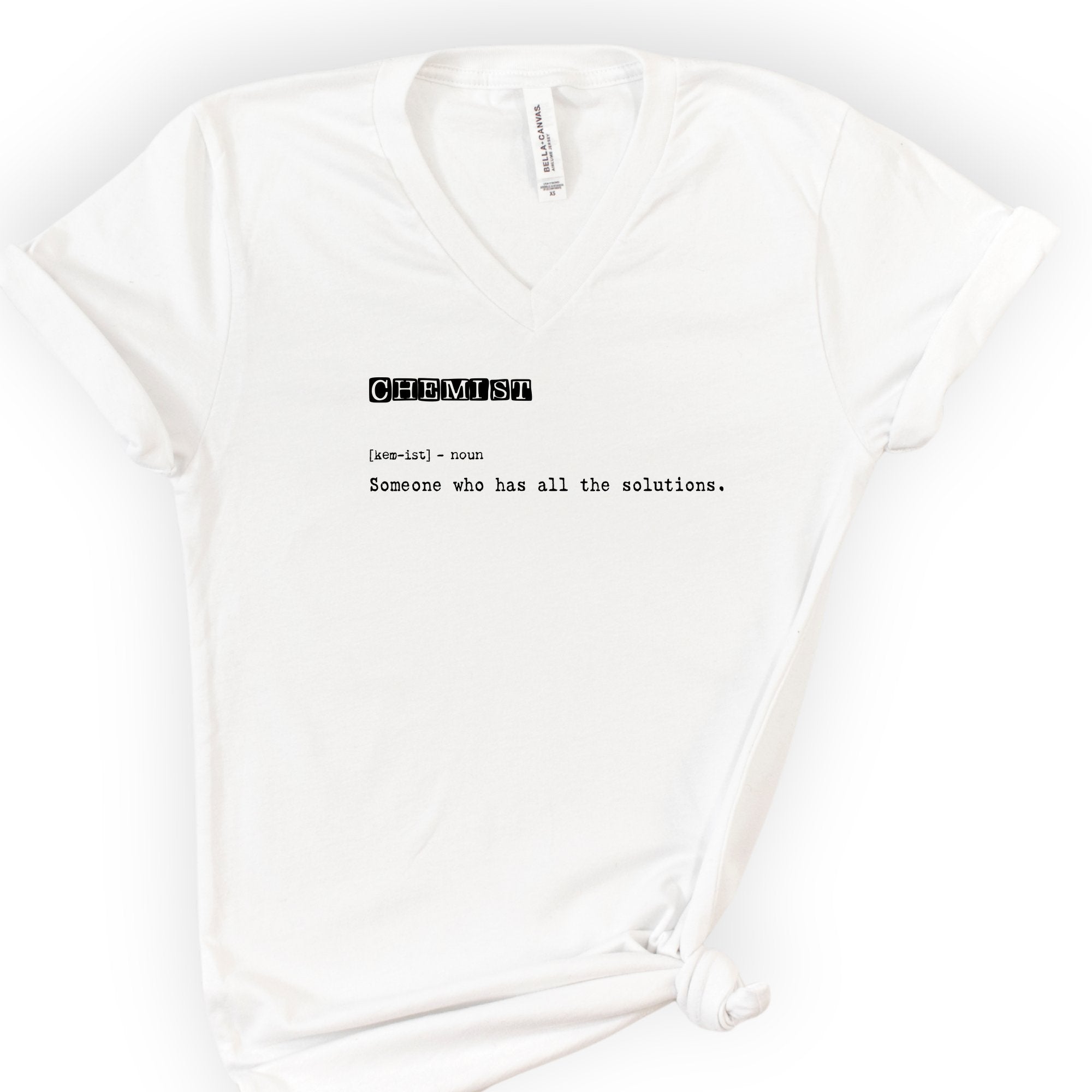 Chemist Definition v-neck t-shirt — White