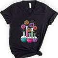 Chemistry Flask Garden v-neck t-shirt — Black