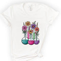 Chemistry Flask Garden v-neck t-shirt — White