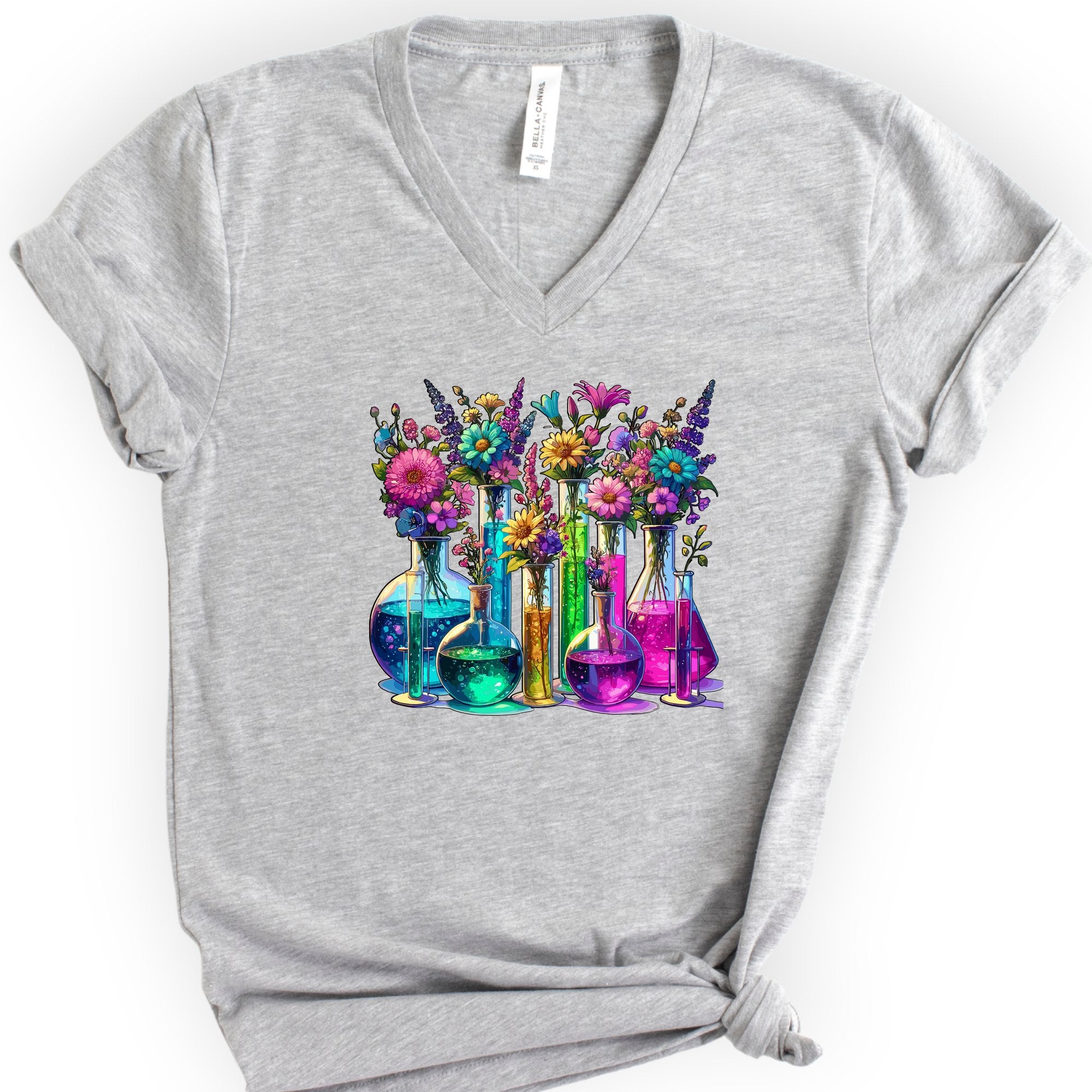 Chemistry Garden v-neck t-shirt — Athletic Heather