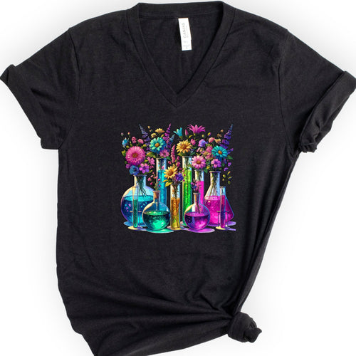 Chemistry Garden v-neck t-shirt — Black
