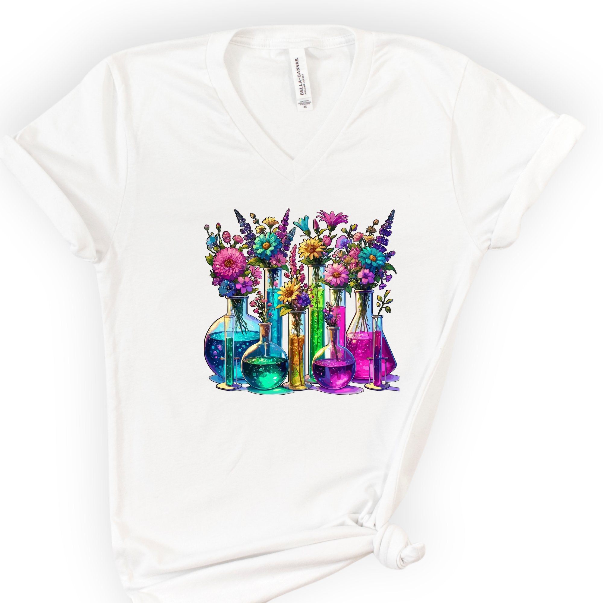 Chemistry Garden v-neck t-shirt — White
