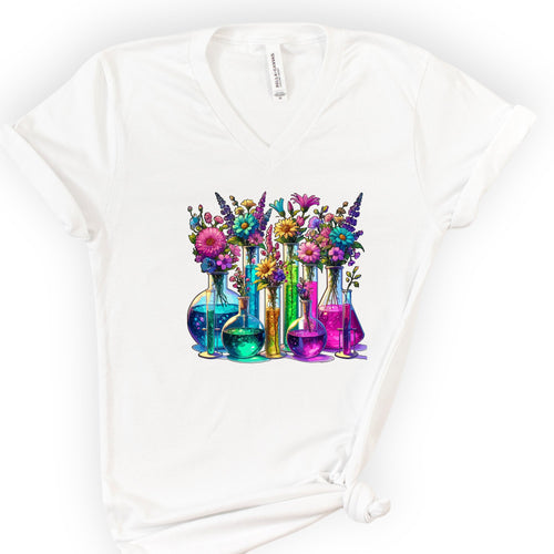 Chemistry Garden v-neck t-shirt — White
