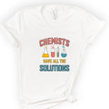 Chemists Have All The Solutions v-neck t-shirt — White