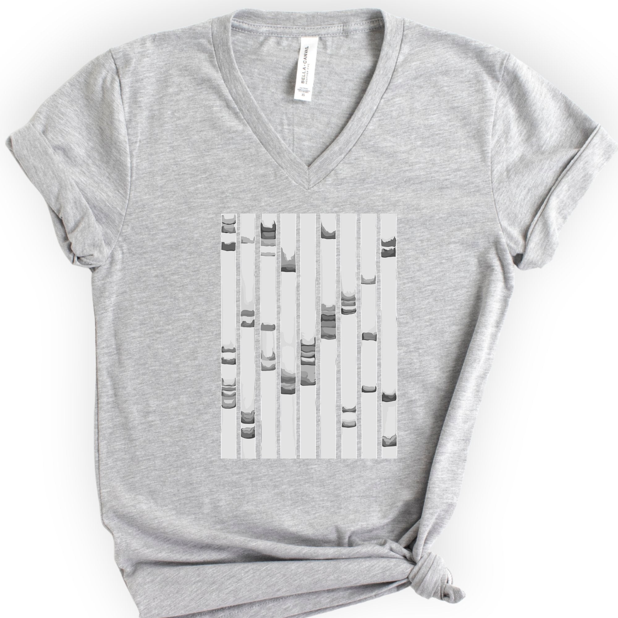 DNA Analysis v-neck t-shirt — Athletic Heather