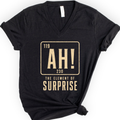 Ah! The Element Of Surprise v-neck t-shirt — Black