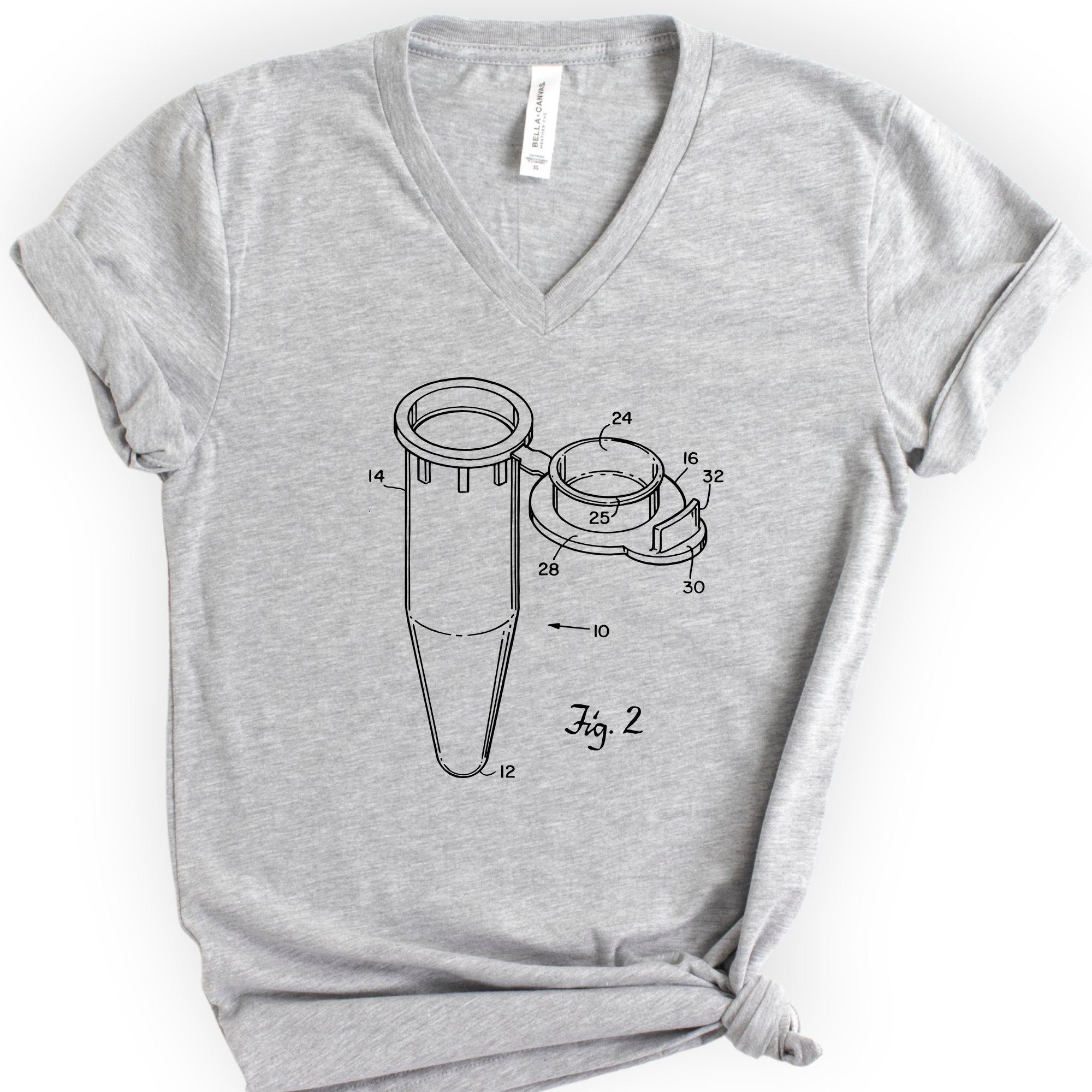 Eppendorf Patent v-neck t-shirt — Athletic Heather