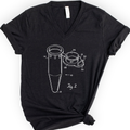 Eppendorf Patent v-neck t-shirt — Black
