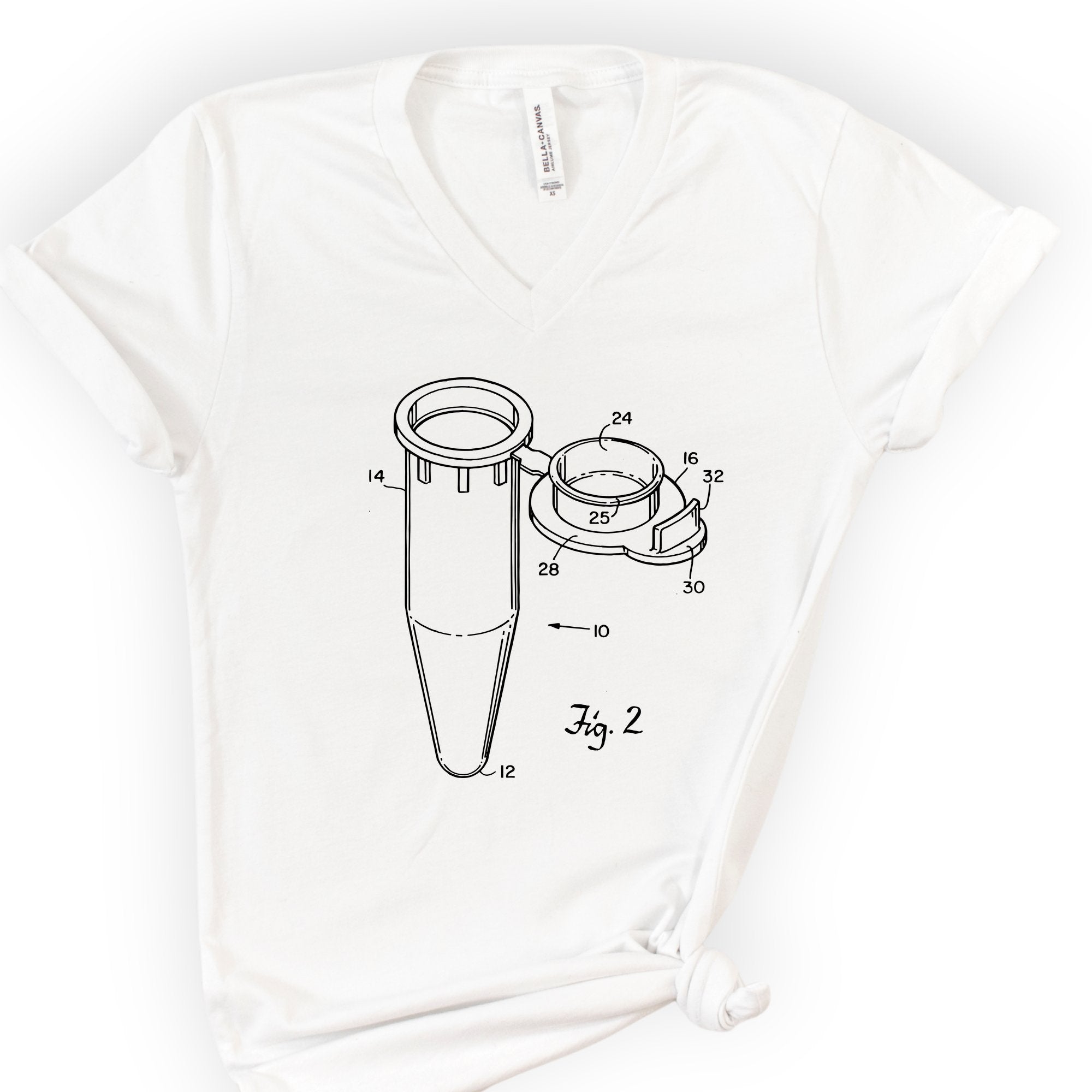 Eppendorf Patent v-neck t-shirt — White