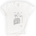Filtering Apparatus Patent v-neck t-shirt — White
