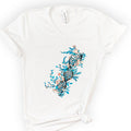 Floral DNA v-neck t-shirt — White